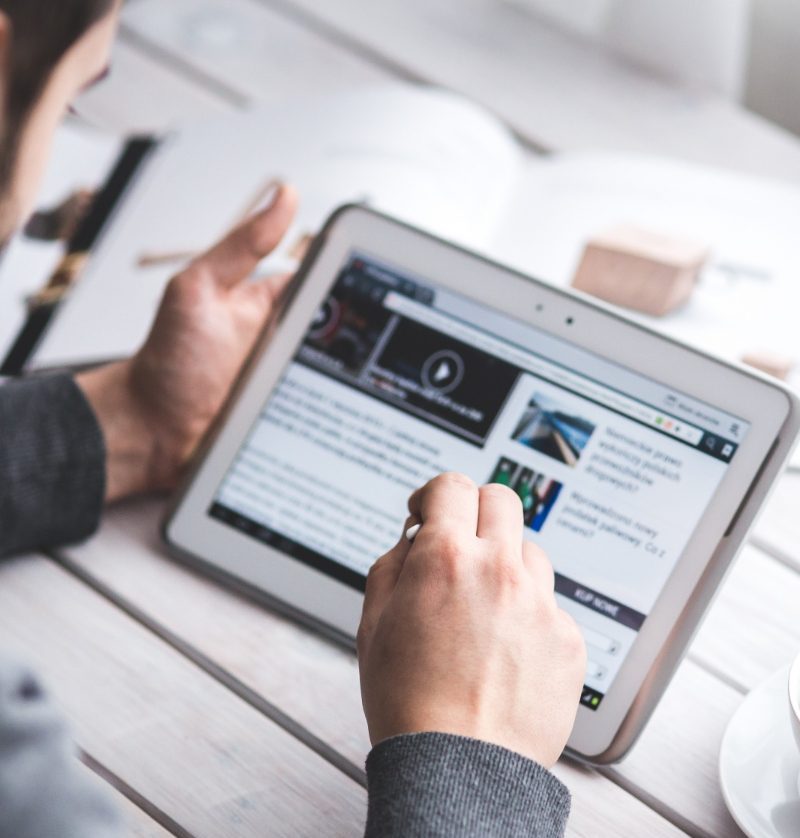 Healthcare newsletter cover with medical icons and newsletter title